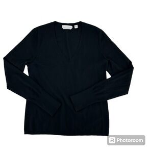 Boss Hugo Boss Black 100% Merino Wool V Neck Sweater Small